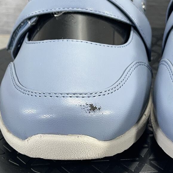 Vionic Woman’s Cala Blue Leather Mary Jane Flats Size 9.5 Wide - Picture 3 of 10